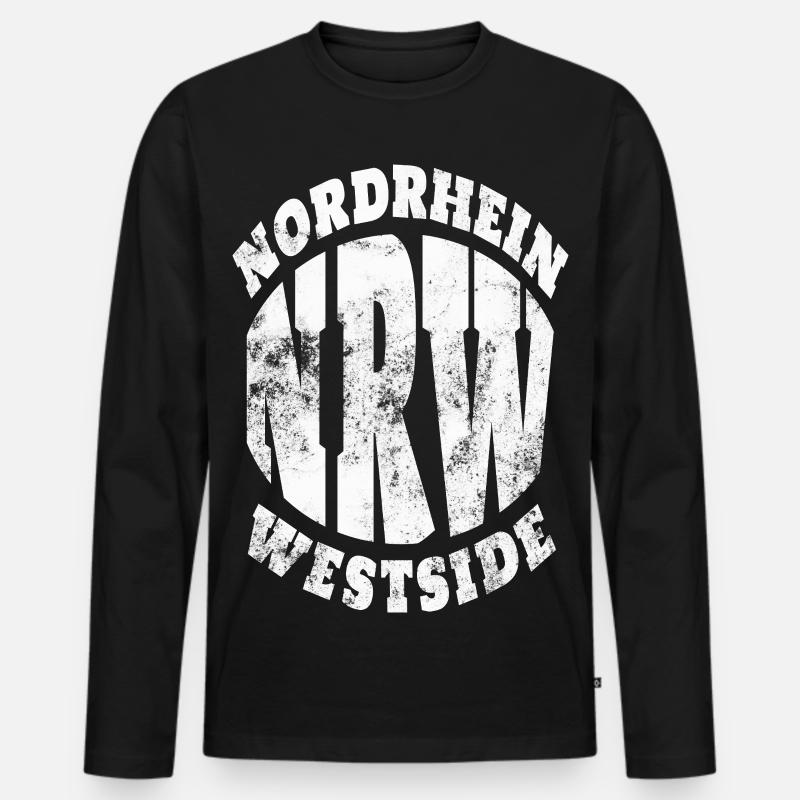 Nordrhein Westside - Männer Premium Bio Langarmshirt - Schwarz