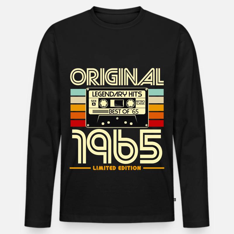 Originale limitierte Edition von 1965 - Männer Premium Bio Langarmshirt - Schwarz