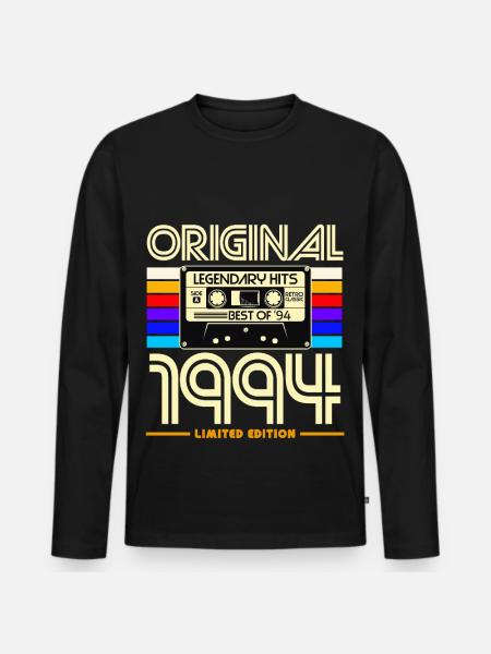 Original 1994 Limited Edition Cassette - T-shirt manches longues Premium bio Homme - noir