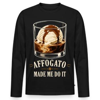 Affogato Made Me Do It - Männer Premium Bio Langarmshirt - Schwarz - Vorne - Nico (187cm)