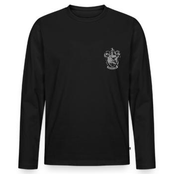 Harry Potter Ravenclaw Coat of Arms small - Men's Premium Organic Long Sleeve Shirt - black - Front - Nico (187cm)