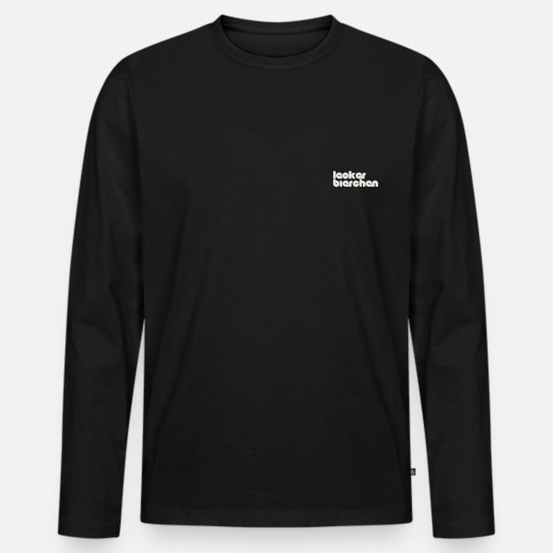 lecker bierchen - Männer Premium Bio Langarmshirt - Schwarz