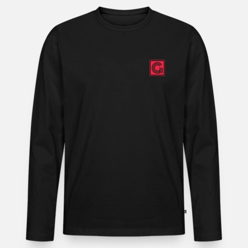 Grapefruit - Männer Premium Bio Langarmshirt - Schwarz
