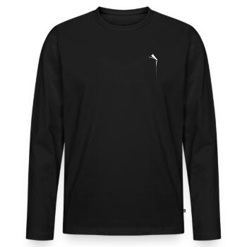 Zen Dragonfly - Minimalist Kachimushi Spirit - T-shirt manches longues Premium bio Homme - noir - Devant - Nico (187cm)