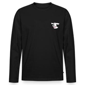 TKKG Gabys Hund Oskar - Männer Premium Bio Langarmshirt - Schwarz - Vorne - Nico (187cm)