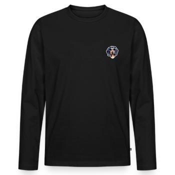Amateurs de chiens teckels vintage - T-shirt manches longues Premium bio Homme - noir - Devant - Nico (187cm)