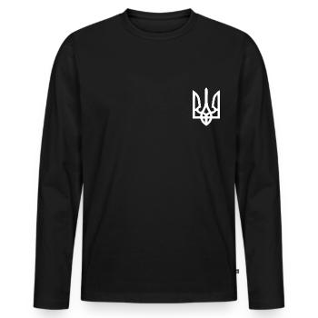 Ukraine - Men's Premium Organic Long Sleeve Shirt - black - Front - Nico (187cm)
