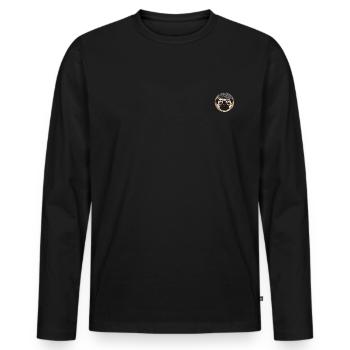 Amateurs de chiens carlins rétro - T-shirt manches longues Premium bio Homme - noir - Devant - Nico (187cm)