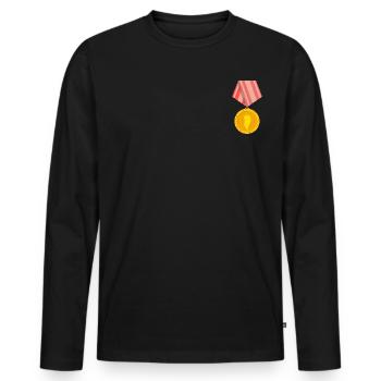 Fatalii Medal - Men's Premium Organic Long Sleeve Shirt - black - Front - Nico (187cm)