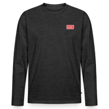 Âme hippie - T-shirt manches longues Premium bio Homme - anthracite chiné - Devant - Nico (187cm)