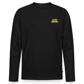 More Beer - Männer Premium Bio Langarmshirt - Schwarz - Vorne - Nico (187cm)