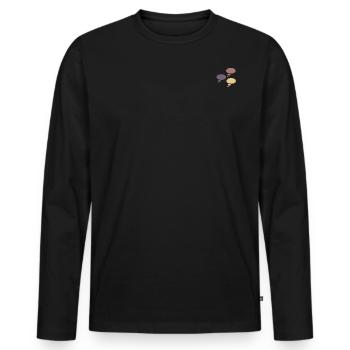 Les méduses sont lâches - T-shirt manches longues Premium bio Homme - noir - Devant - Nico (187cm)