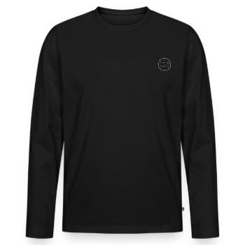 Logo - T-shirt manches longues Premium bio Homme - noir - Devant - Nico (187cm)