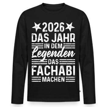 2026 The year in which legends graduate from high school - Men's Premium Organic Long Sleeve Shirt - black - Front - Nico (187cm)