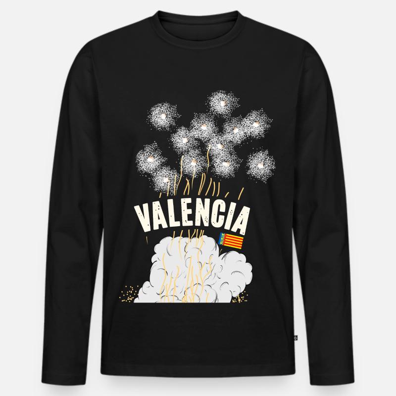 Fallas de Valencia Pyro - Men's Premium Organic Long Sleeve Shirt - black