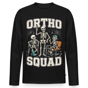 Infirmière Infirmière Halloween - T-shirt manches longues Premium bio Homme - noir - Devant - Nico (187cm)