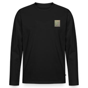 Champignon de rêve - T-shirt manches longues Premium bio Homme - noir - Devant - Nico (187cm)