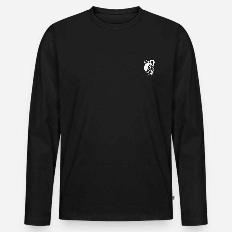 Bembelsche by hessisch mit ♥ - Männer Premium Bio Langarmshirt - Schwarz