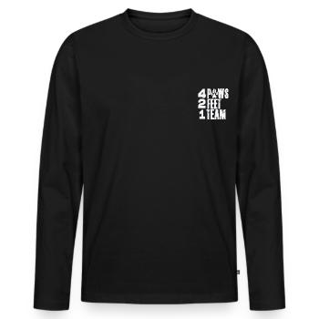 4 Paws 2 Feet 1 Team - Men's Premium Organic Long Sleeve Shirt - black - Front - Nico (187cm)