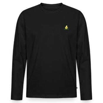 Surfing Avokado - Men's Premium Organic Long Sleeve Shirt - black - Front - Nico (187cm)