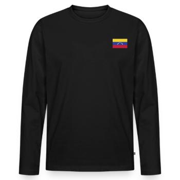 Drapeau du Venezuela - T-shirt manches longues Premium bio Homme - noir - Devant - Nico (187cm)