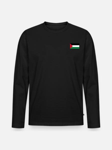 Palæstina-flaget - Premium økologisk langærmet T-shirt til mænd - sort