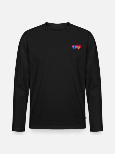 Norway Montenegro flag - Men's Premium Organic Long Sleeve Shirt - black
