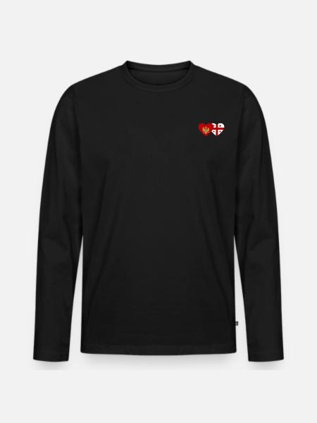 Montenegro Georgia flag - Men's Premium Organic Long Sleeve Shirt - black