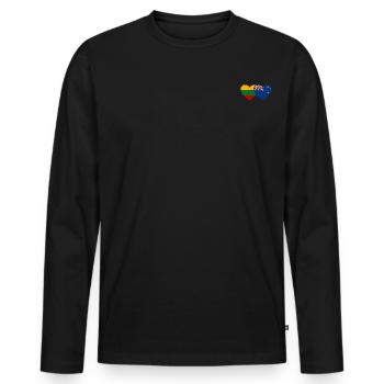 Lithuania New Zealand flag - Men's Premium Organic Long Sleeve Shirt - black - Front - Nico (187cm)