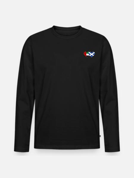 United Arab Emirates Scotland Flag - Men's Premium Organic Long Sleeve Shirt - black
