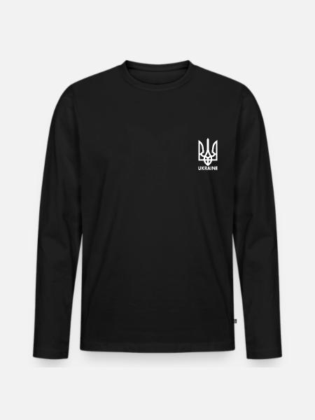 Ukraine - Men's Premium Organic Long Sleeve Shirt - black