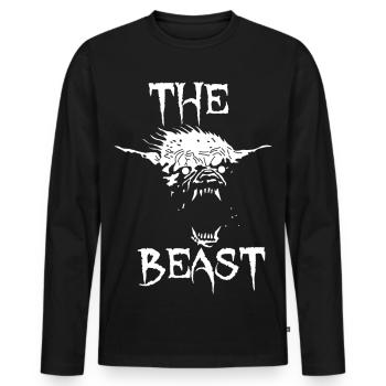 The Beast - Men's Premium Organic Long Sleeve Shirt - black - Front - Nico (187cm)