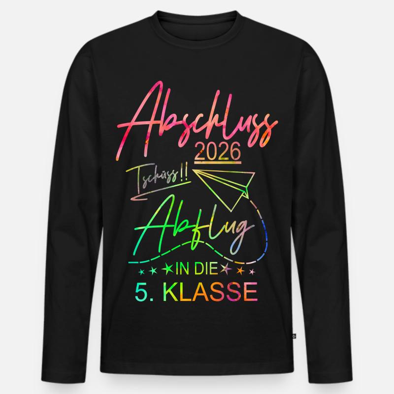 Grundschule Abschluss 2026 - Männer Premium Bio Langarmshirt - Schwarz