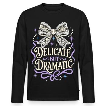 Delicate But Dramatic Bow - Men's Premium Organic Long Sleeve Shirt - black - Front - Nico (187cm)