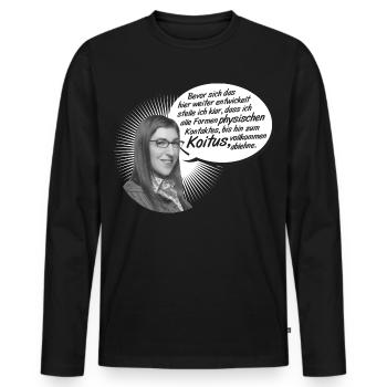 La théorie du Big Bang Amy Koitus - T-shirt manches longues Premium bio Homme - noir - Devant - Nico (187cm)
