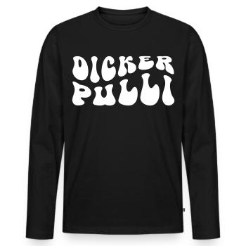 Dicker Pulli - Männer Premium Bio Langarmshirt - Schwarz - Vorne - Nico (187cm)