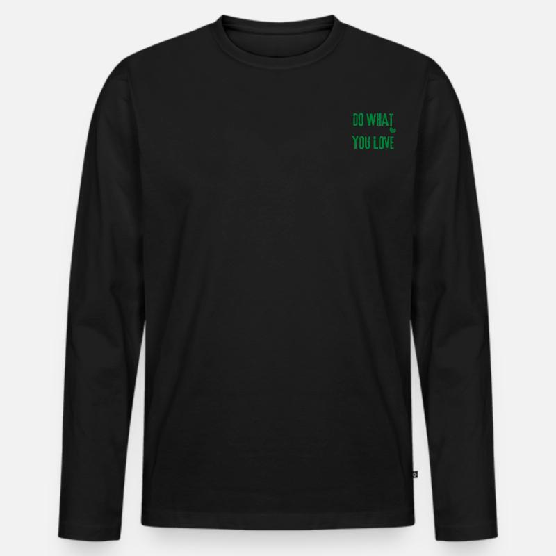 Do what you love - Männer Premium Bio Langarmshirt - Schwarz