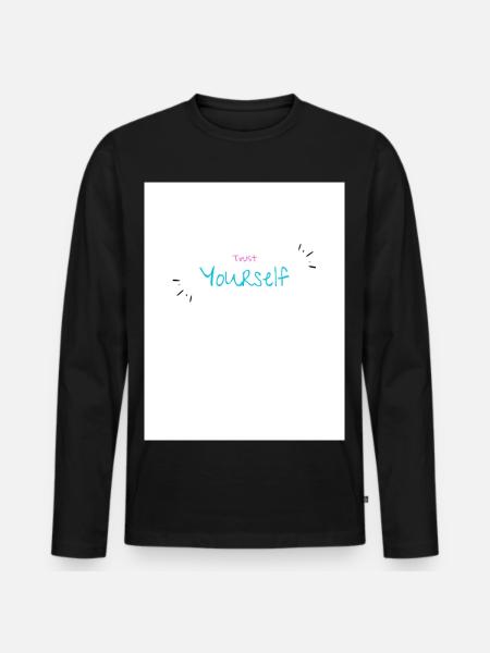 Inspirational Design Personal Empowerment - Men's Premium Organic Long Sleeve Shirt - black