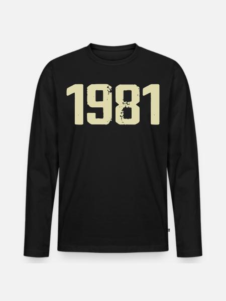 Jubilee 1981 - Men's Premium Organic Long Sleeve Shirt - black
