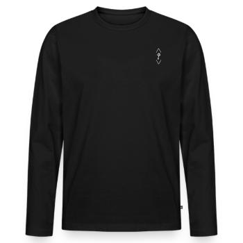 Schlüssel zum Herzen - Männer Premium Bio Langarmshirt - Schwarz - Vorne - Nico (187cm)