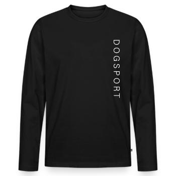 DOGSPORT Motif de sports canins - T-shirt manches longues Premium bio Homme - noir - Devant - Nico (187cm)