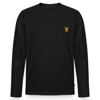 Golden Seagull - Men's Premium Organic Long Sleeve Shirt - black - Front - Nico (187cm)
