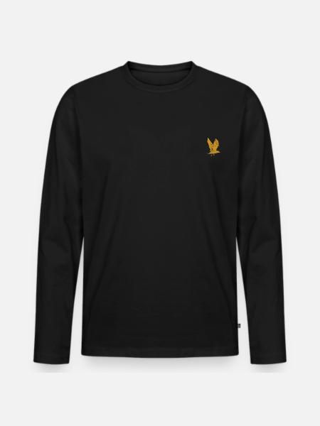 Mouette dorée - T-shirt manches longues Premium bio Homme - noir
