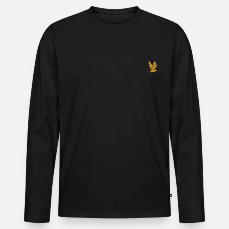 Golden Seagull - Männer Premium Bio Langarmshirt - Schwarz