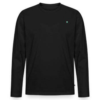 Le point focal - T-shirt manches longues Premium bio Homme - noir - Devant - Nico (187cm)