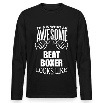 Beatboxing Beatboxing Beatboxing - Men's Premium Organic Long Sleeve Shirt - black - Front - Nico (187cm)