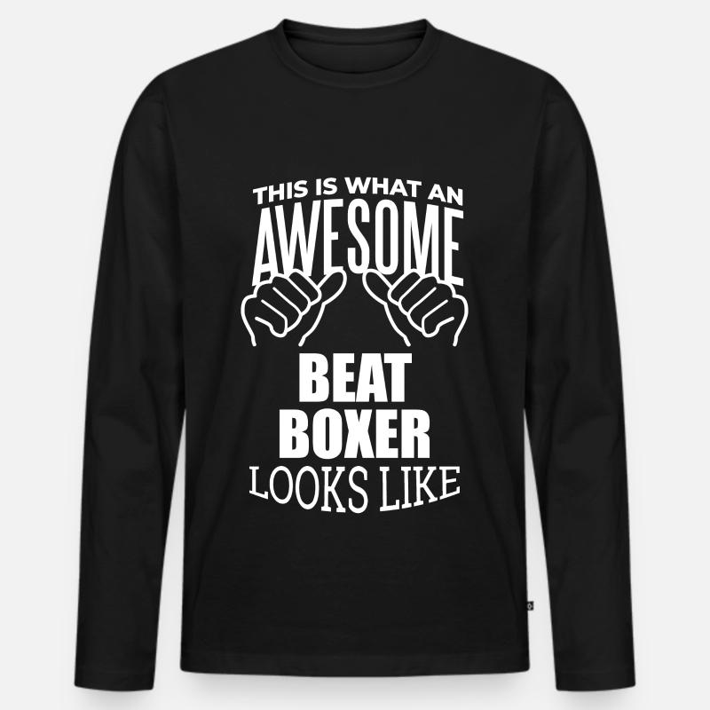 Beatboxen - Männer Premium Bio Langarmshirt - Schwarz