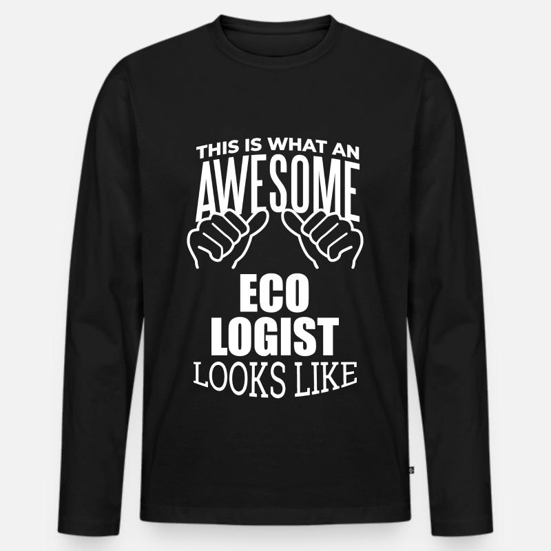 Ökologie - Männer Premium Bio Langarmshirt - Schwarz