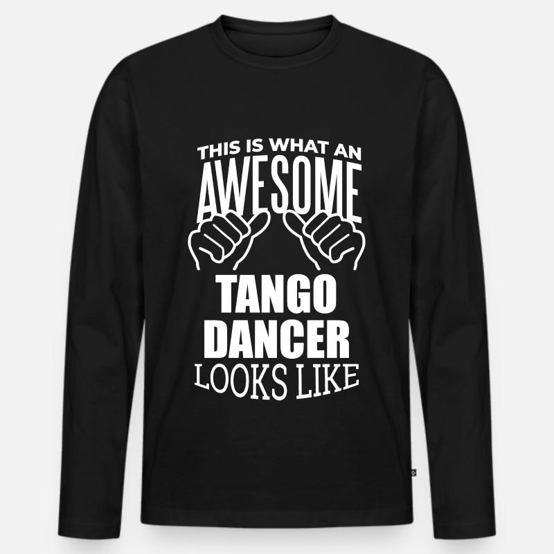 Tango - Männer Premium Bio Langarmshirt - Schwarz