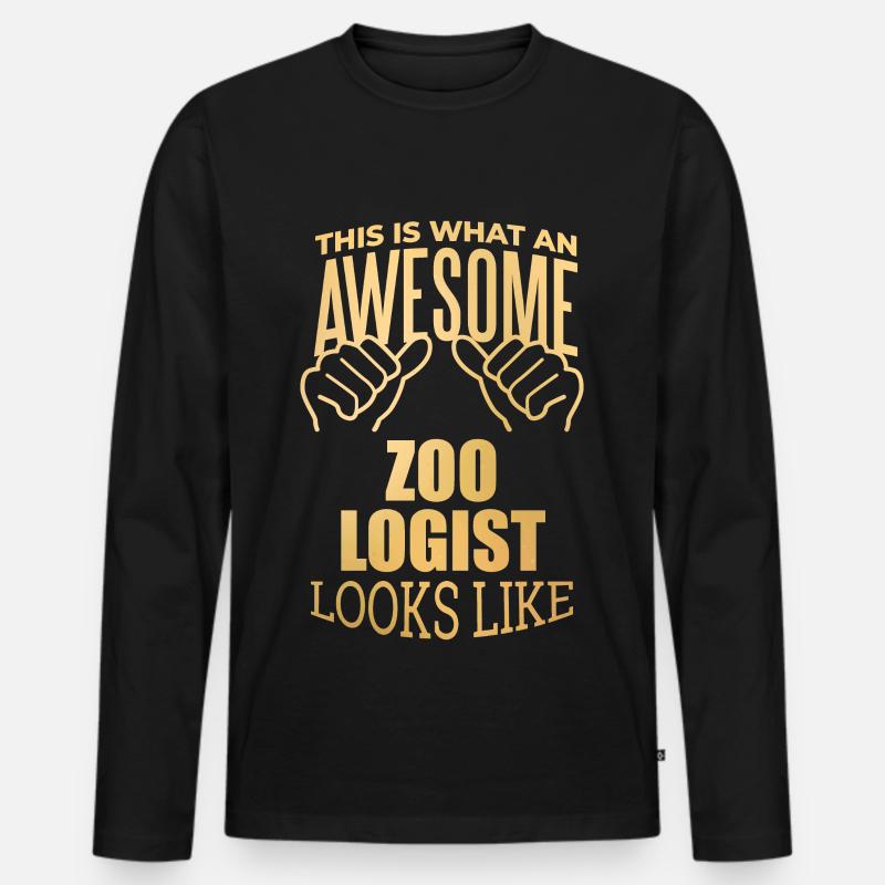 Zoologie - Männer Premium Bio Langarmshirt - Schwarz
